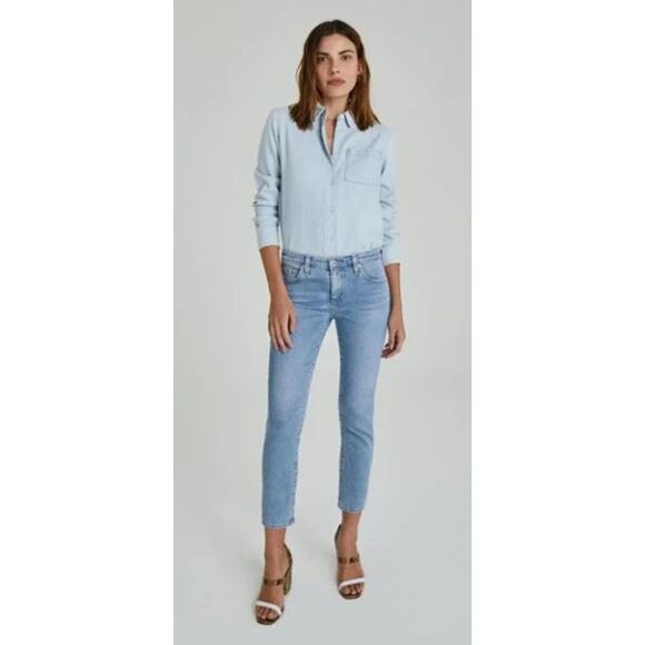 AG Jeans Adriano Goldschmied Prima Crop 26 Years Skylight Light Wash Jeans sz 29 - Picture 2 of 12